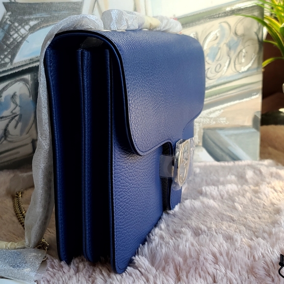 GUCCI Dollar Calfskin Medium Interlocking G light gold chain Shoulder - Picture 13 of 16